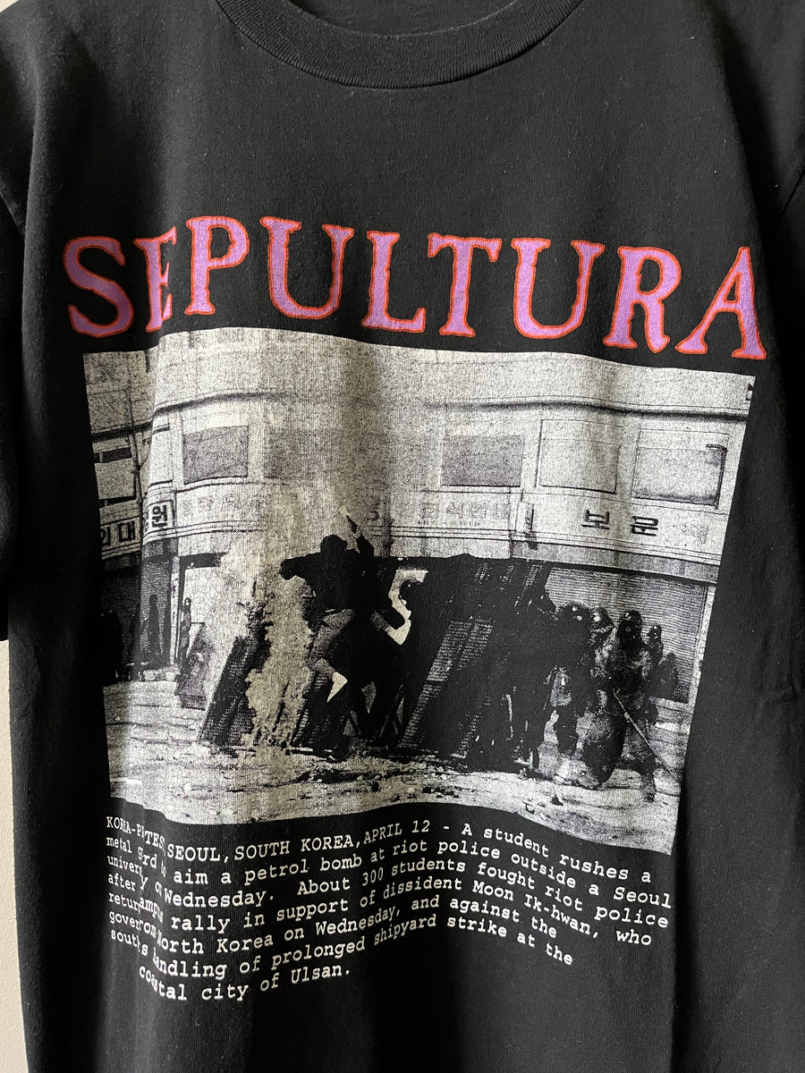 VINTAGE 1993 SEPULTURA CHAOS A.D. BRAZIL T SHIRT – Dead