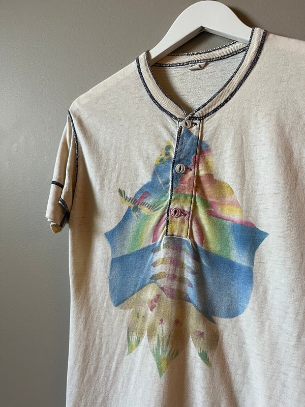 1970s AIRBRUSHED HENLEY