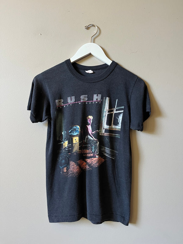 1980s RUSH "POWER WINDOWS" TOUR RINGER T SHIRT