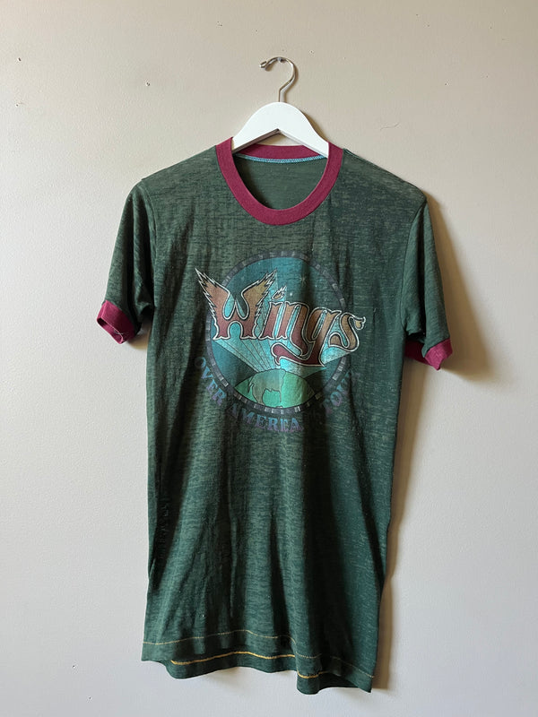 1976 WINGS "OVER AMERICA" TOUR T SHIRT