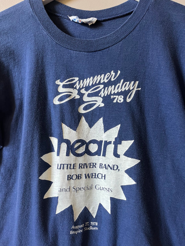 1978 "SUMMER SUNDAY" HEART, LITTLE RIVER BAND, BOB WELCH CONCERT T SHIRT