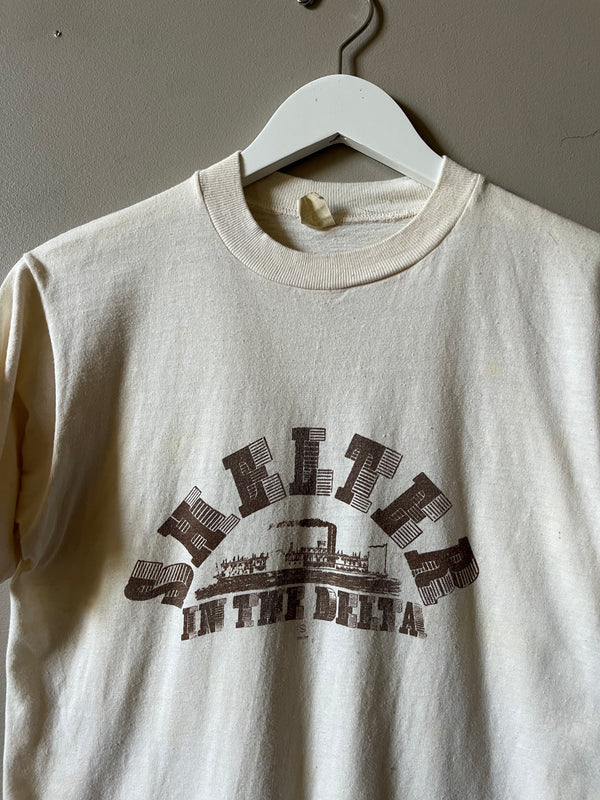 1970s SHELTER IN THE DELTA CONCERT T SHIRT J.J CALE, MARY McGREARY, DON PRESTON