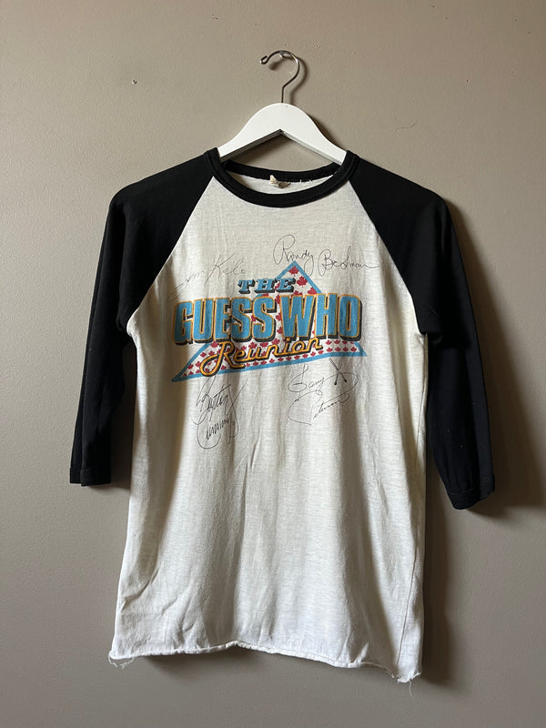 1980s THE GUESS WHO 3/4 SLEEVE REUNION TOUR T SHIRT