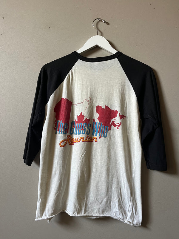 1980s THE GUESS WHO 3/4 SLEEVE REUNION TOUR T SHIRT