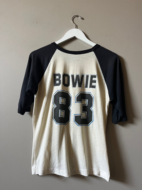 1983 DAVID BOWIE "SERIOUS MOONLIGHT" 3/4 SLEEVE TOUR T SHIRT