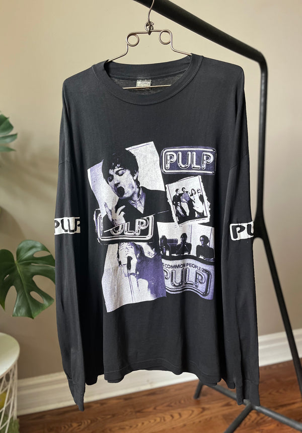 1990s 1995 PULP "COMMON PEOPLE" LONG SLEEVE T SHIRT