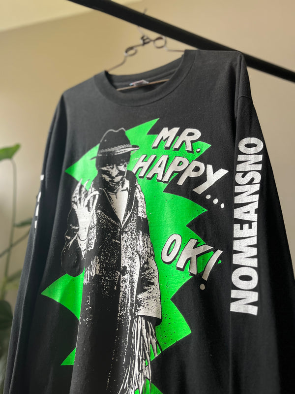 1990s NOMEANSNO "MR HAPPY" LONG SLEEVE T SHIRT