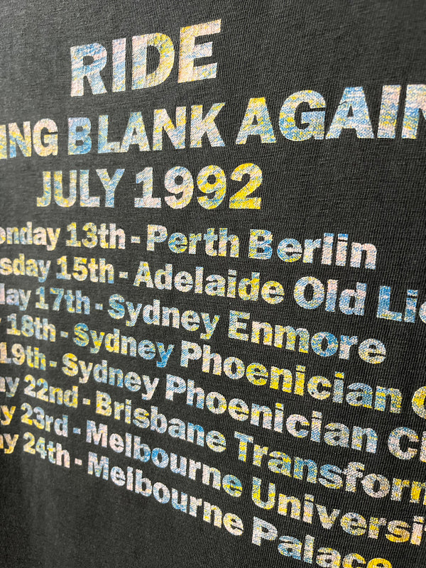 1992 RIDE "GOING BLANK AGAIN" LONG SLEEVE AUSTRALIAN TOUR T SHIRT