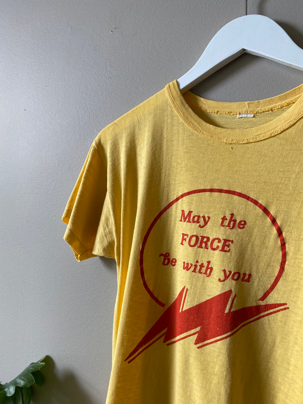 1970s "MAY THE FORCE BE WITH YOU" STAR WARS T SHIRT