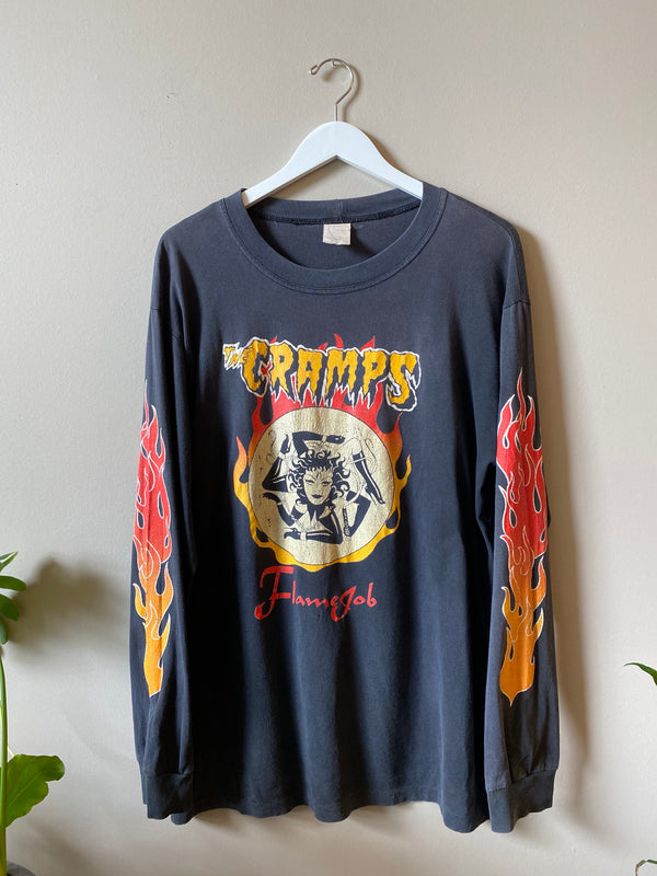 1994 THE CRAMPS "FLAMEJOB" LONG SLEEVE T SHIRT