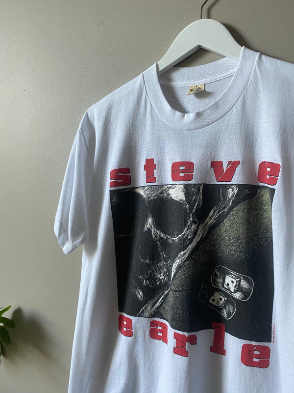 1990 STEVE EARLE "THE HARD WAY" TOUR T SHIRT