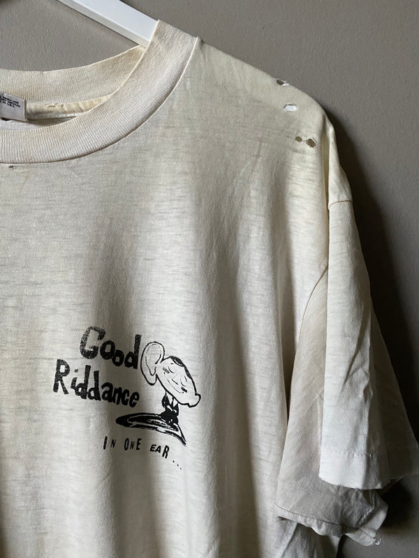 1990s GOOD RIDDANCE "IN ONE EAR OUT THE OTHER" T SHIRT