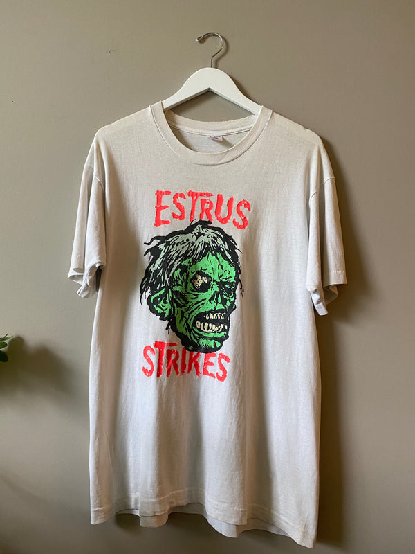 1990s "ESTRUS STRIKES" ESTRUS RECORDS T SHIRT