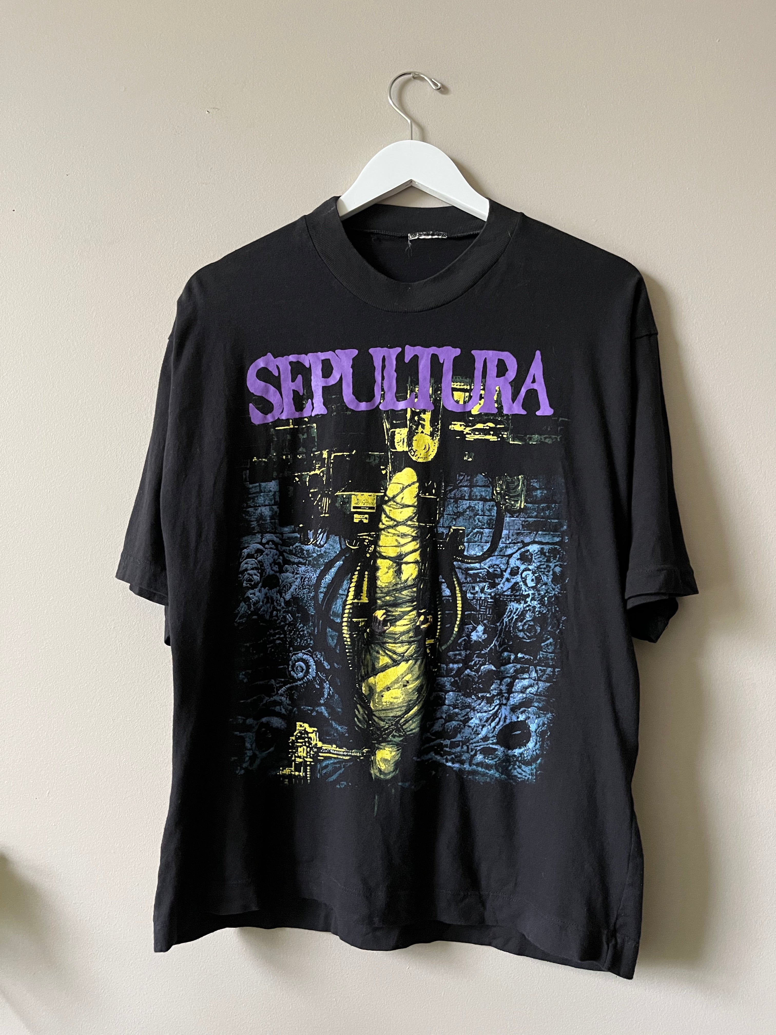 VINTAGE 1994 SEPULTURA CHAOS A.D. BRAZIL TOUR T SHIRT