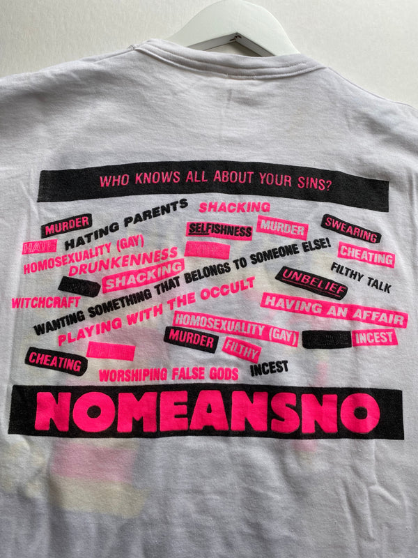1988 DEADSTOCK NOMEANSNO "SMALL PARTS ISOLATED AND DESTROYED" T SHIRT