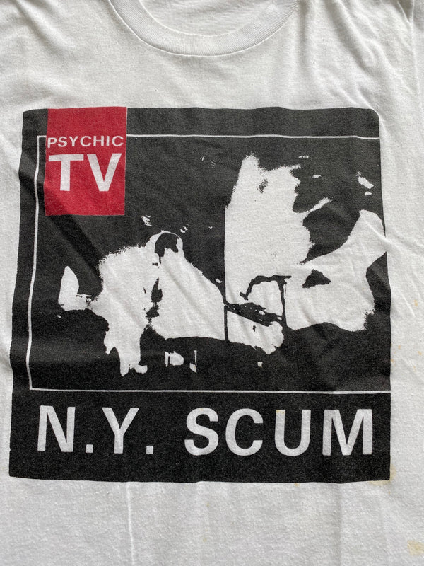 1984 PSYCHIC TV "N.Y. SCUM" T SHIRT