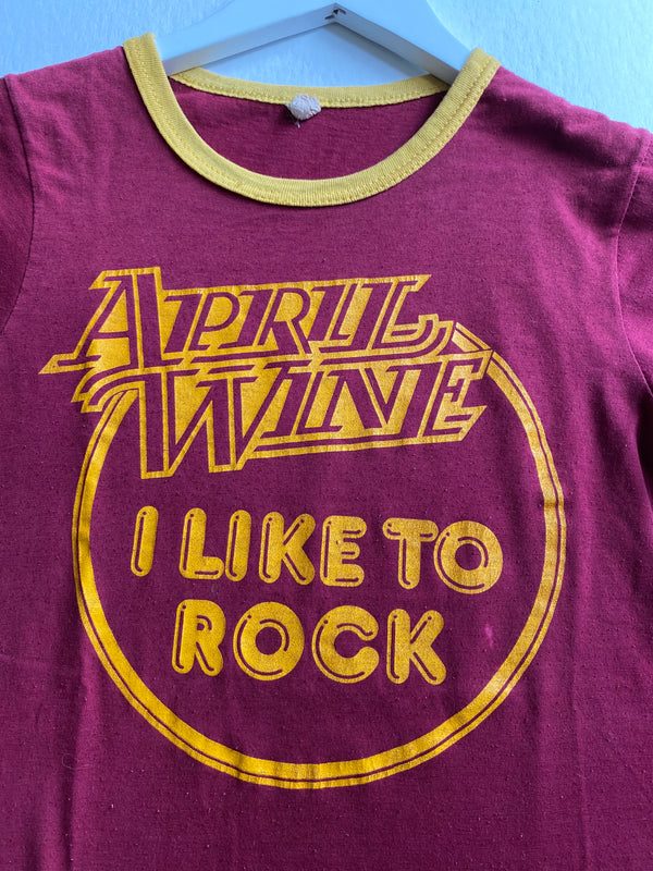 1979 ORIGINAL APRIL WINE "I LIKE TO ROCK'' RINGER T SHIRT