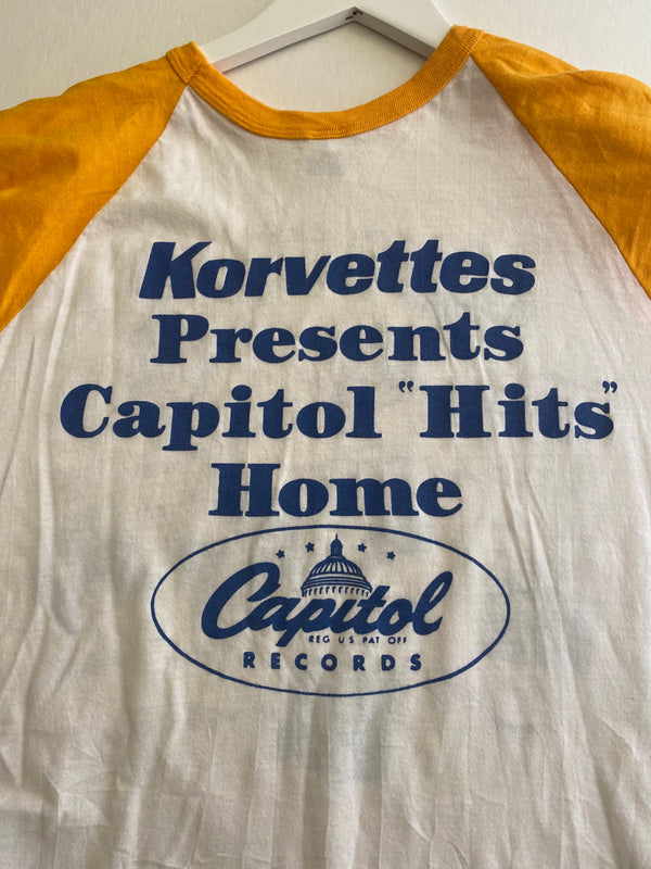 1980s CAPITOL RECORDS VARIOUS ARTISTS "THE BAND,  PINK FLOYD" T SHIRT