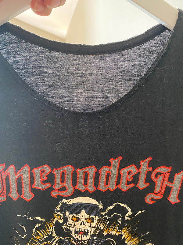 1980s MEGADETH "LIVE FOR METAL DIE FOR MEGADETH!" TOUR T SHIRT