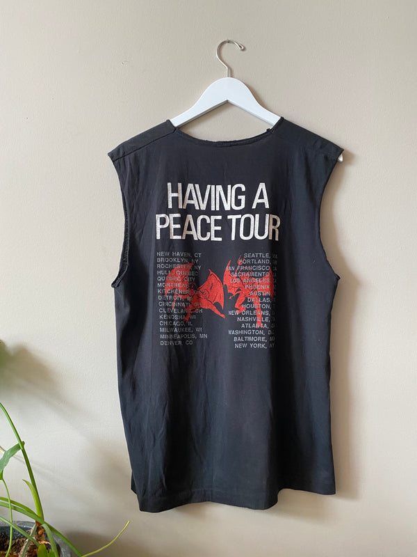 1986 MEGADETH "HAVING A PEACE" TOUR T SHIRT