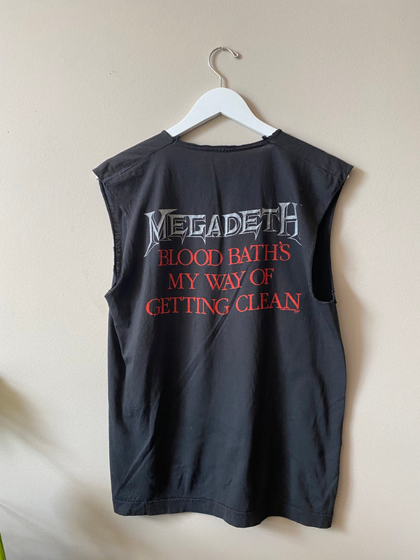 1986 "BLOOD BATH'S MY WAY OF GETTING CLEAN" MEGADETH T SHIRT