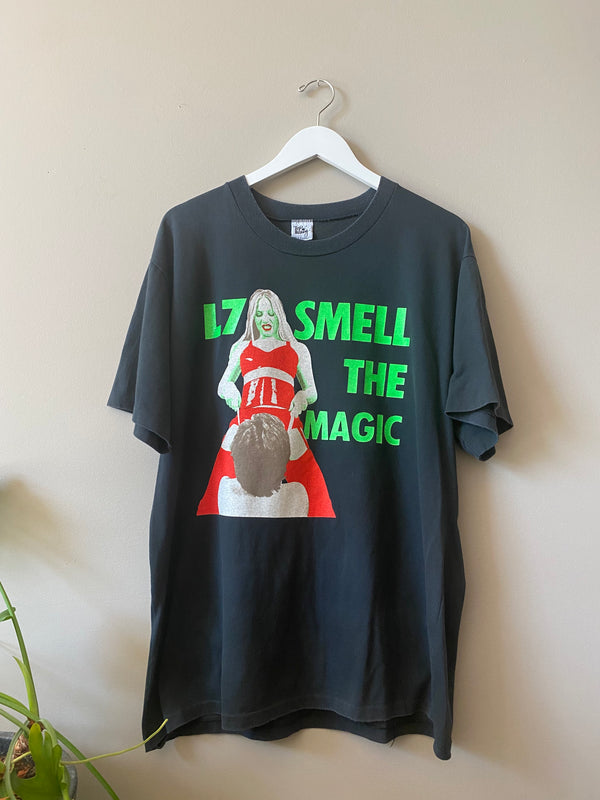 1990s L7 "SMELL THE MAGIC" T SHIRT
