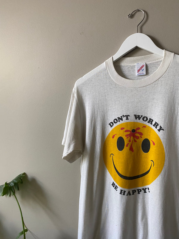 1980s DON'T WORRY BE HAPPY T SHIRT