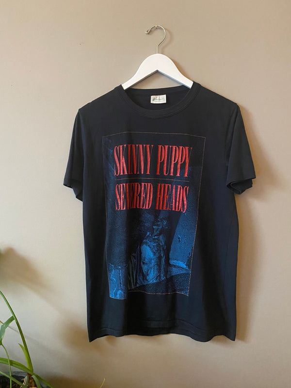 1986 SKINNY PUPPY SEVERED HEADS WORLD TOUR T SHIRT
